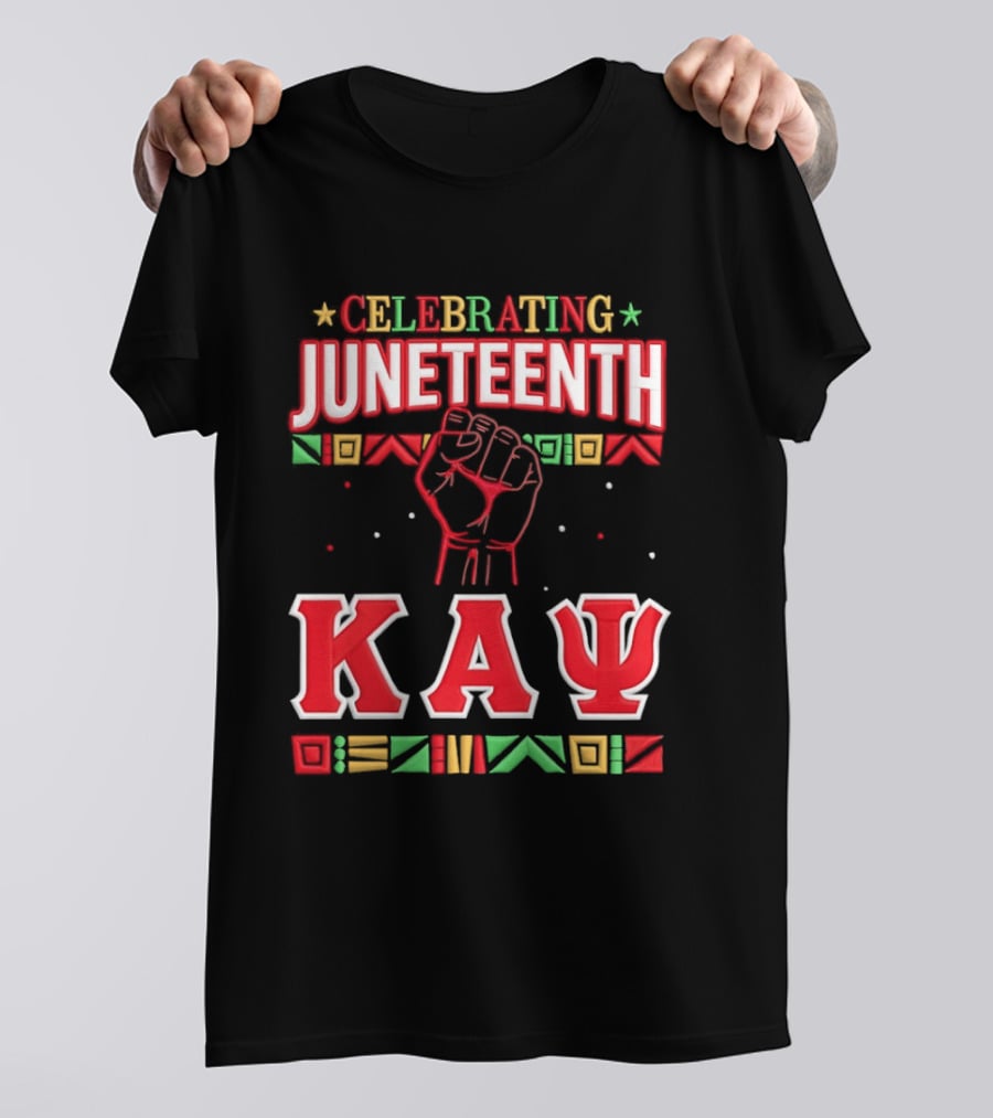 Celebrating Juneteenth Kay Fist Symbol African T-Shirt