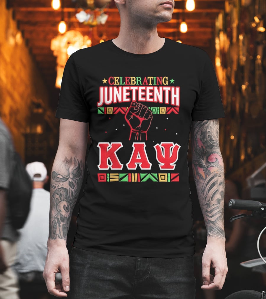 Celebrating Juneteenth Kay Fist Symbol African T-Shirt