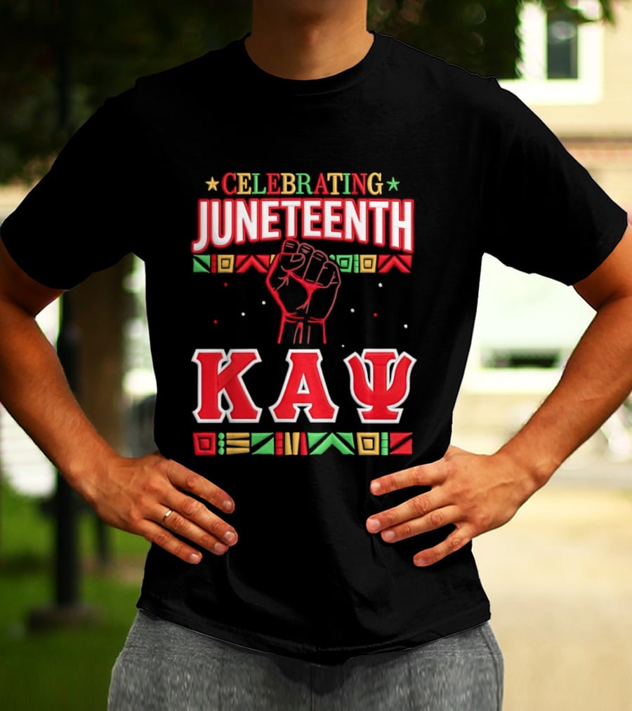 Celebrating Juneteenth Kay Fist Symbol African T-Shirt