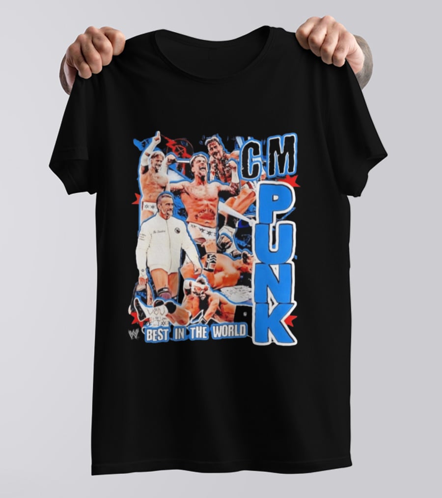 CM Punk Best In The World Pro Wrestling Collage CM Punk T-Shirt