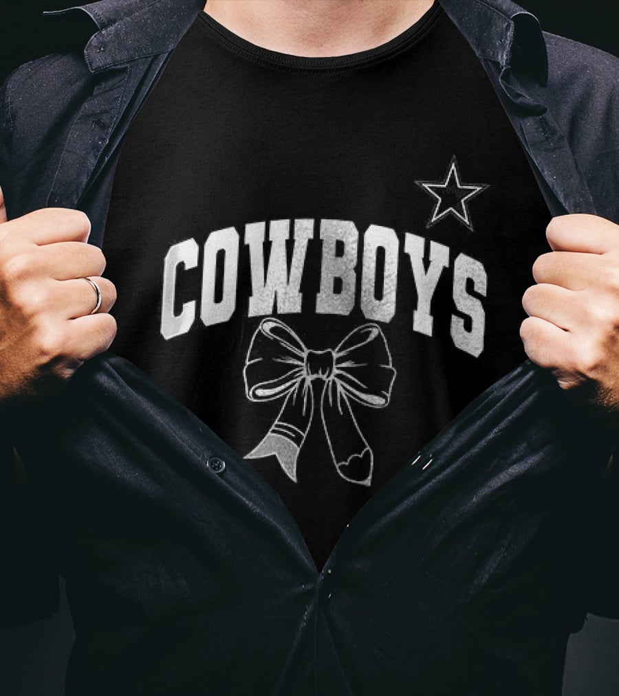 Dallas Cowboys Retired Teacher Cowboy Star Ribbon Lover T-Shirt