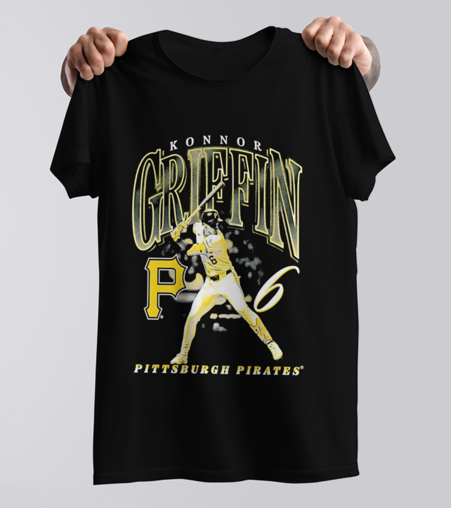 Konnor Griffin 6 Pittsburgh Pirates Baseball Swing Iconic P T-Shirt