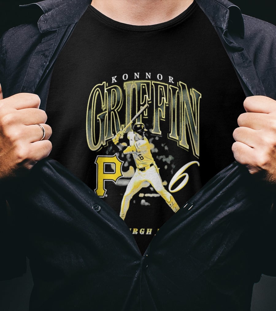 Konnor Griffin 6 Pittsburgh Pirates Baseball Swing Iconic P T-Shirt