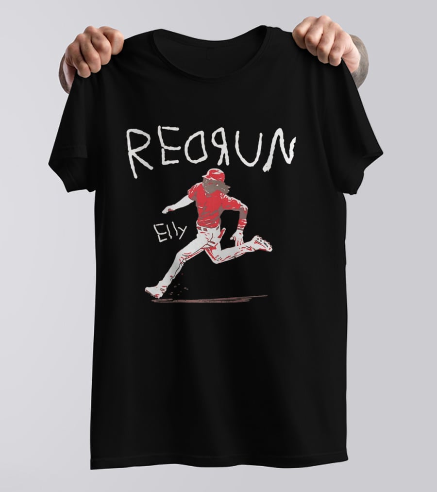 Redrun Elly De La Cruz Cincinnati Reds Baseball Action T-Shirt