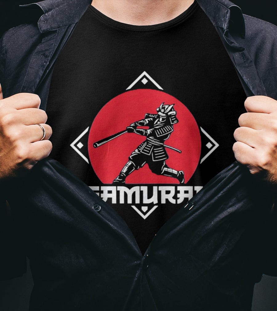 Los Angeles Dodgers Samurai Baseball Warrior Hitter T-Shirt