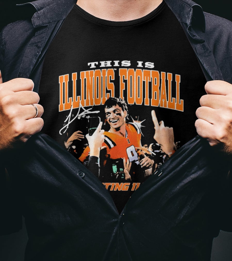 This Is Illinois Football Luke Altmyer Celebration Fighting Illini T-Shirt