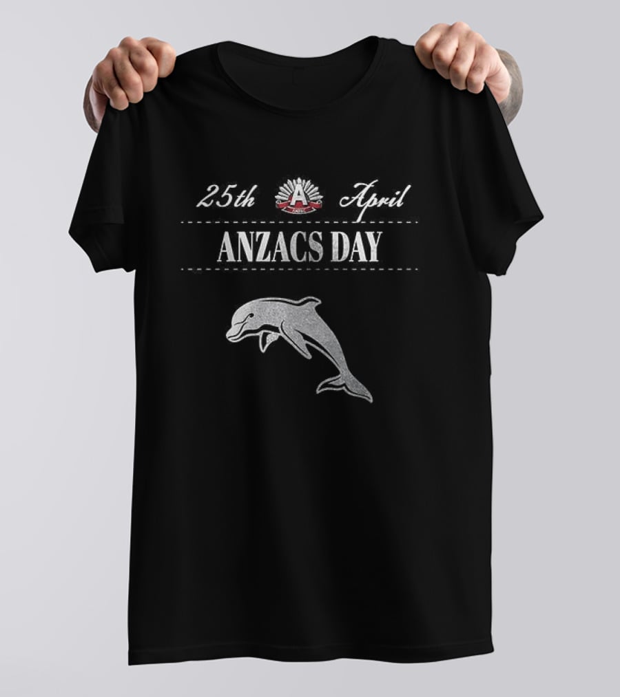 Dolphins NRL Anzacs Day Lest We Forget T-Shirt