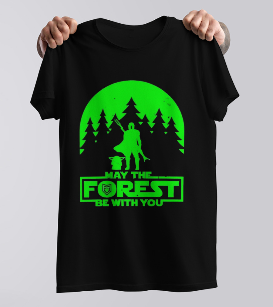 May The Forest Be With You Star Wars Trees And Characters T-Shirt