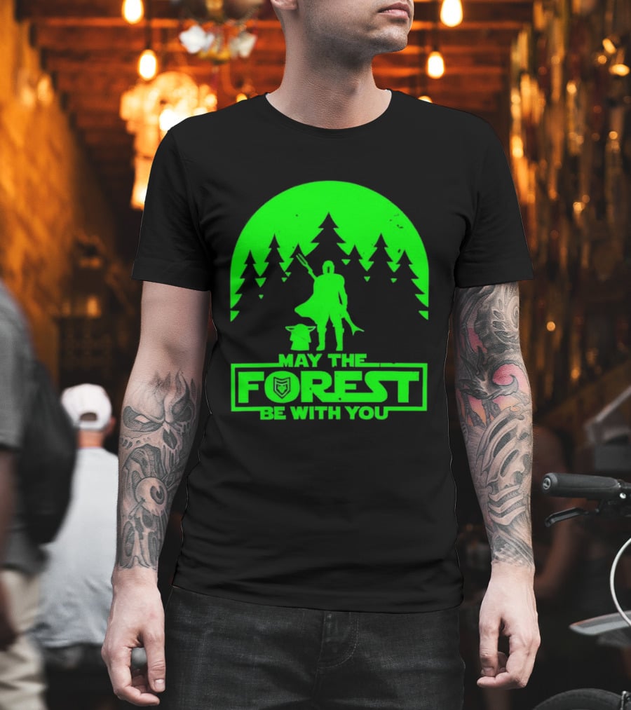 May The Forest Be With You Star Wars Trees And Characters T-Shirt