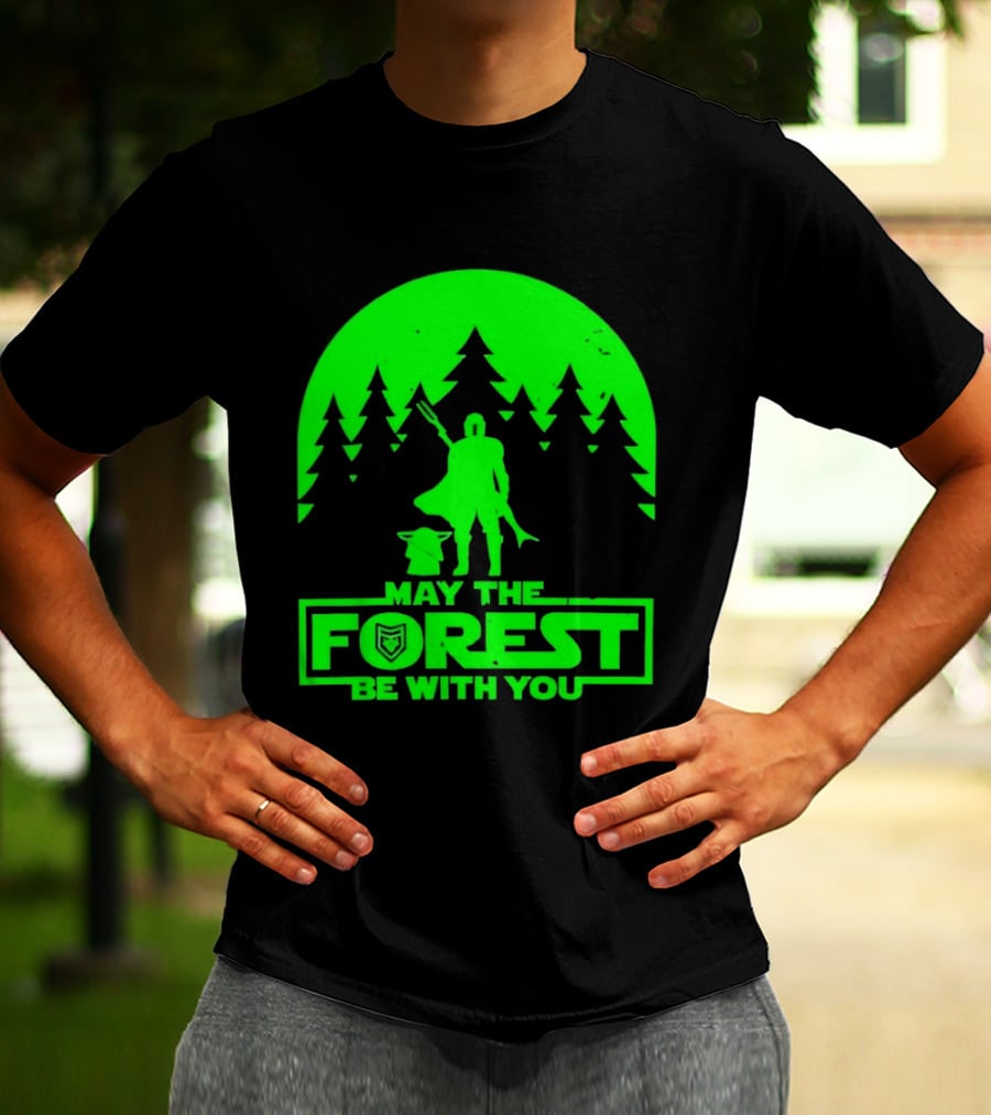 May The Forest Be With You Star Wars Trees And Characters T-Shirt