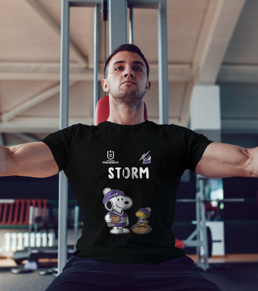 Melbourne Storm Peanuts Collaboration Snoopy Football Team Loyalty T-Shirt