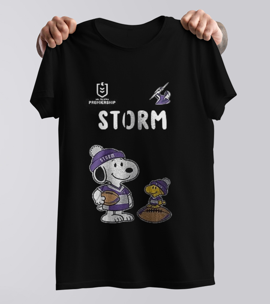 Melbourne Storm Peanuts Collaboration Snoopy Football Team Loyalty T-Shirt