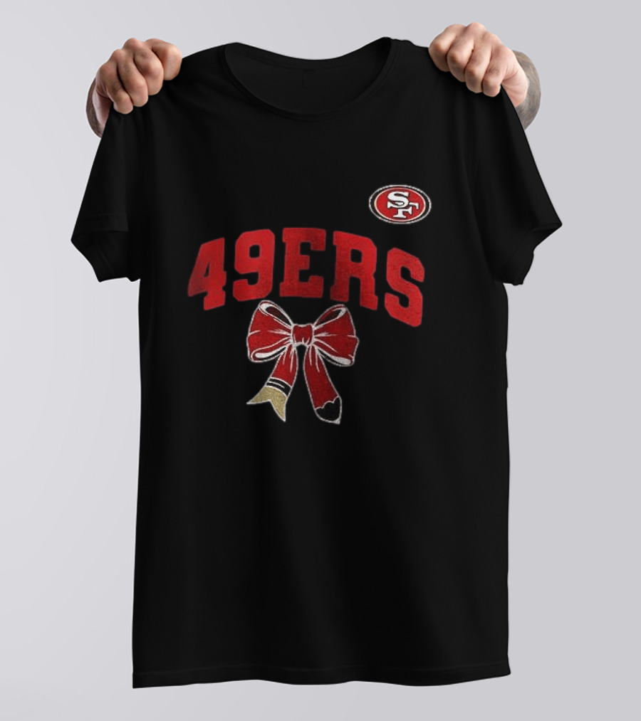San Francisco 49ers 49ERS SF Ribbon Retired Teacher Lover T-Shirt