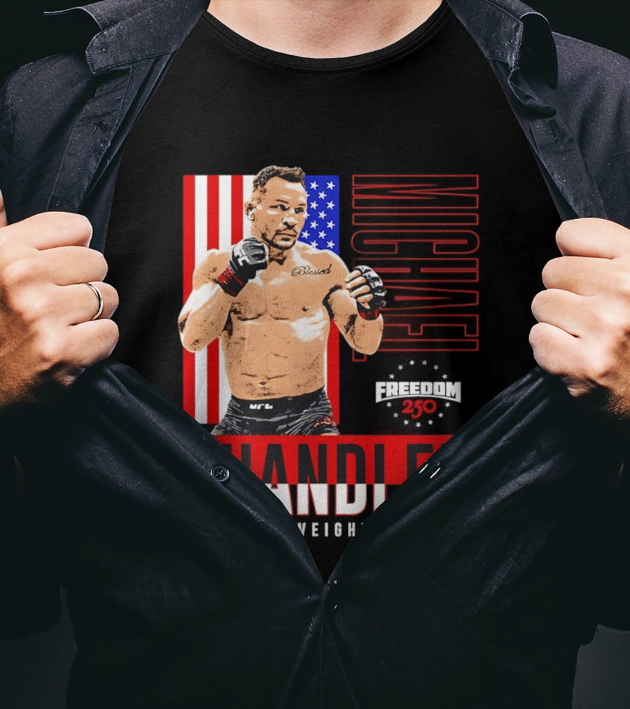 Michael Chandler UFC 250 Blessed American Flag T-Shirt