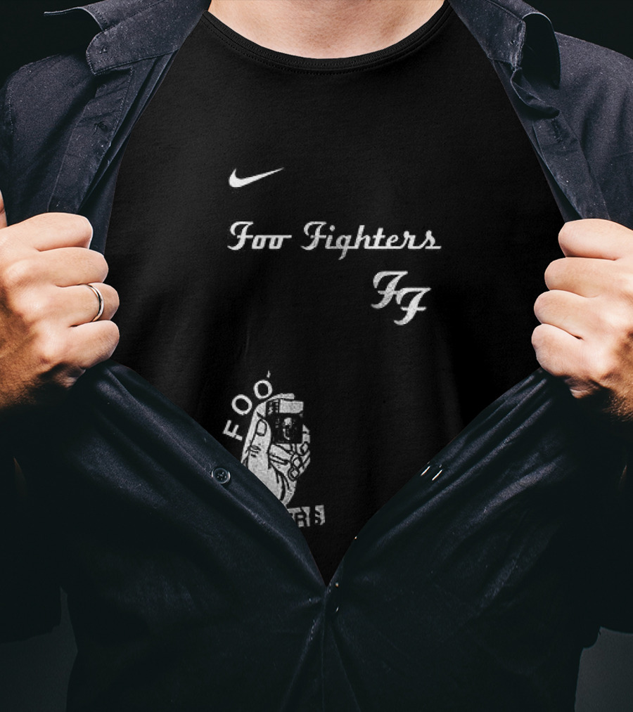 Foo Fighters Nike Do You Love Rock N Roll Skull Tattoo T-Shirt