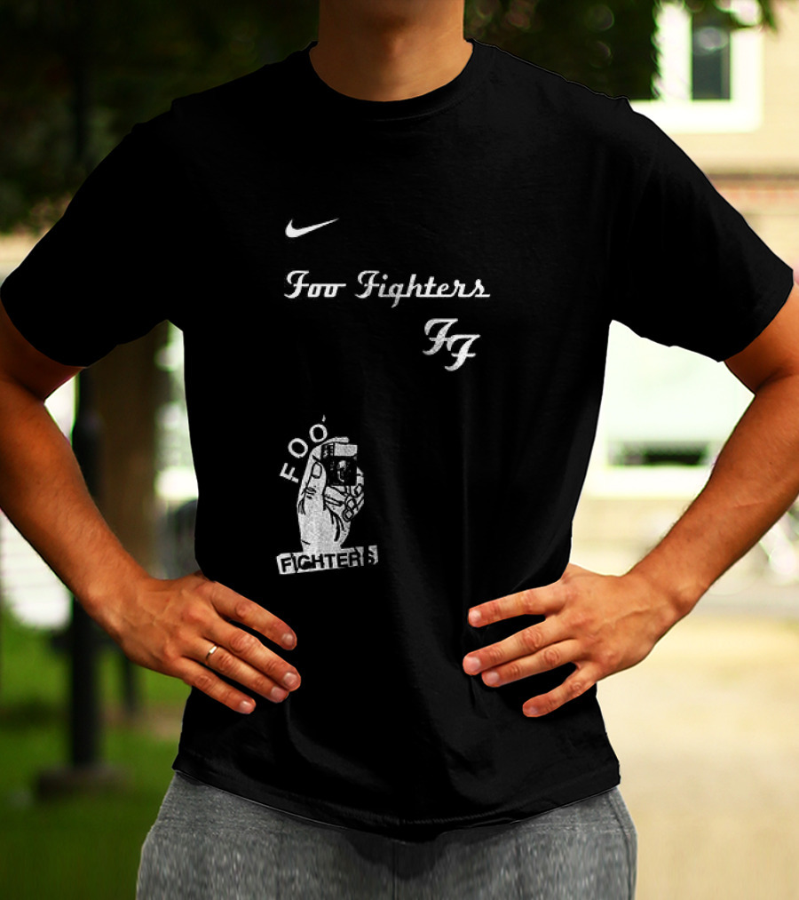 Foo Fighters Nike Do You Love Rock N Roll Skull Tattoo T-Shirt