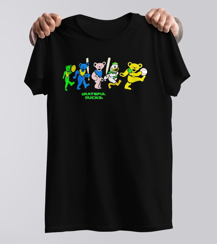 Grateful Ducks Baseball Bears And Oregon Ducks T-Shirt