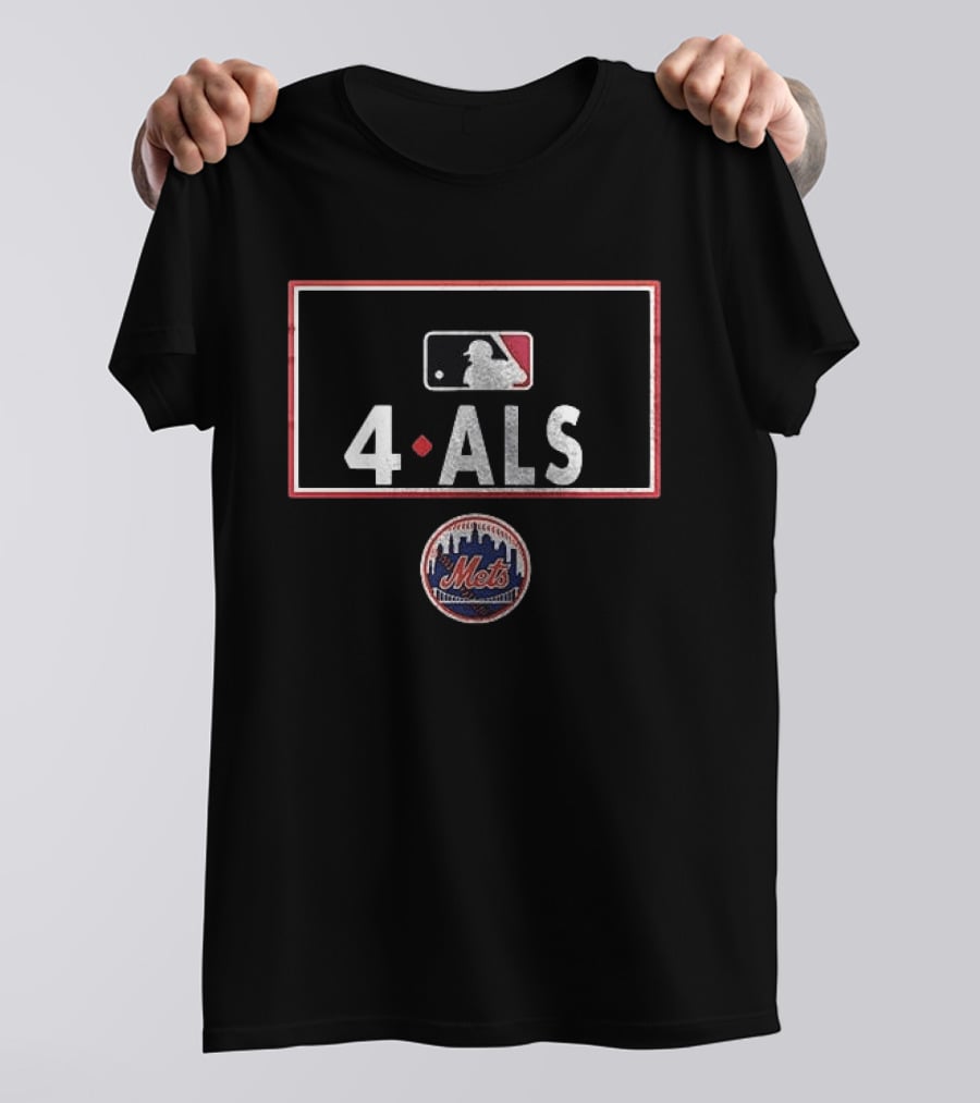 New York Mets 4 ALS MLB Awareness T-Shirt