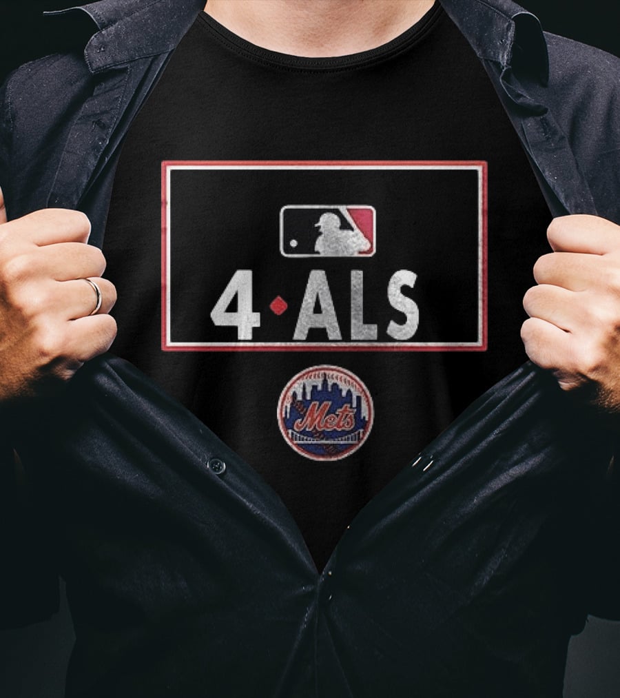 New York Mets 4 ALS MLB Awareness T-Shirt