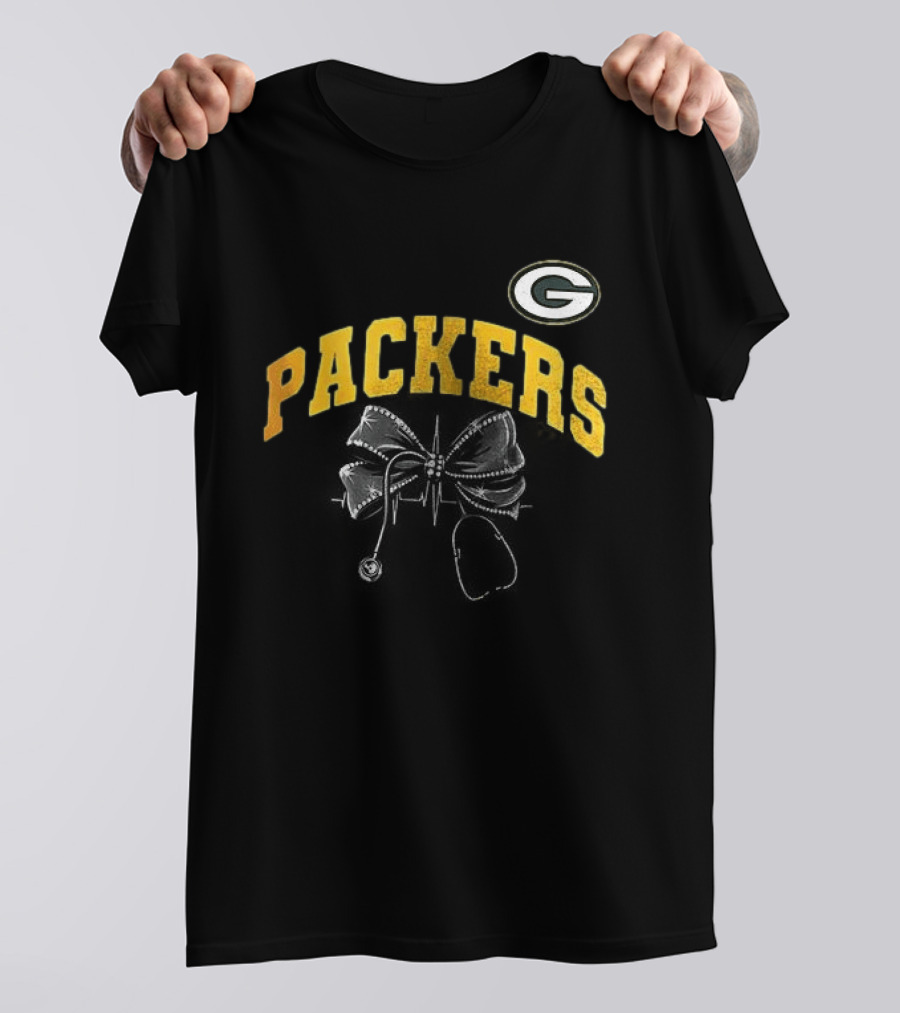 Green Bay Packers Nurse By Heart By Soul Fan T-Shirt