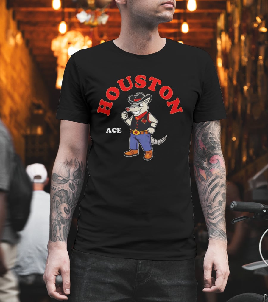 Houston Gamblers Armadillo Cowboy Ace 2026 T-Shirt