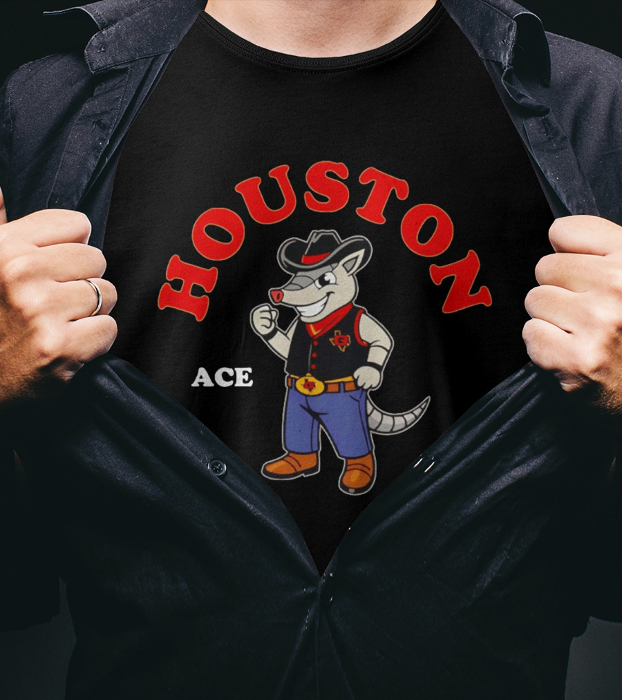 Houston Gamblers Armadillo Cowboy Ace 2026 T-Shirt