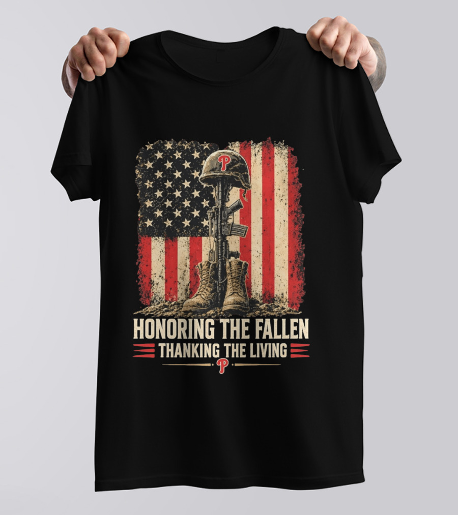 Philadelphia Phillies Honoring The Fallen Thanking The Living Armed Forces Day T-Shirt