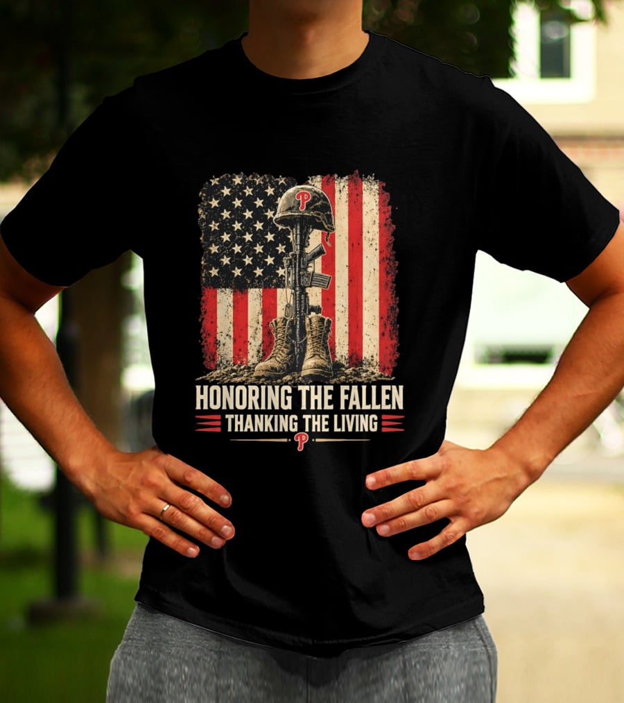 Philadelphia Phillies Honoring The Fallen Thanking The Living Armed Forces Day T-Shirt