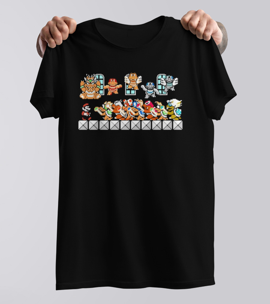 Super Mario 3 Koopalings Boss Battle Pixel T-Shirt