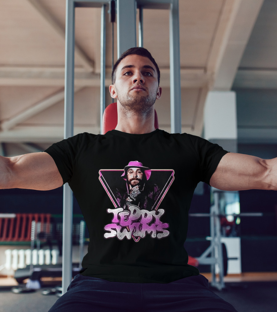 Teddy Swims Retro Triangle Graphic With Pink And Purple Accents T-Shirt