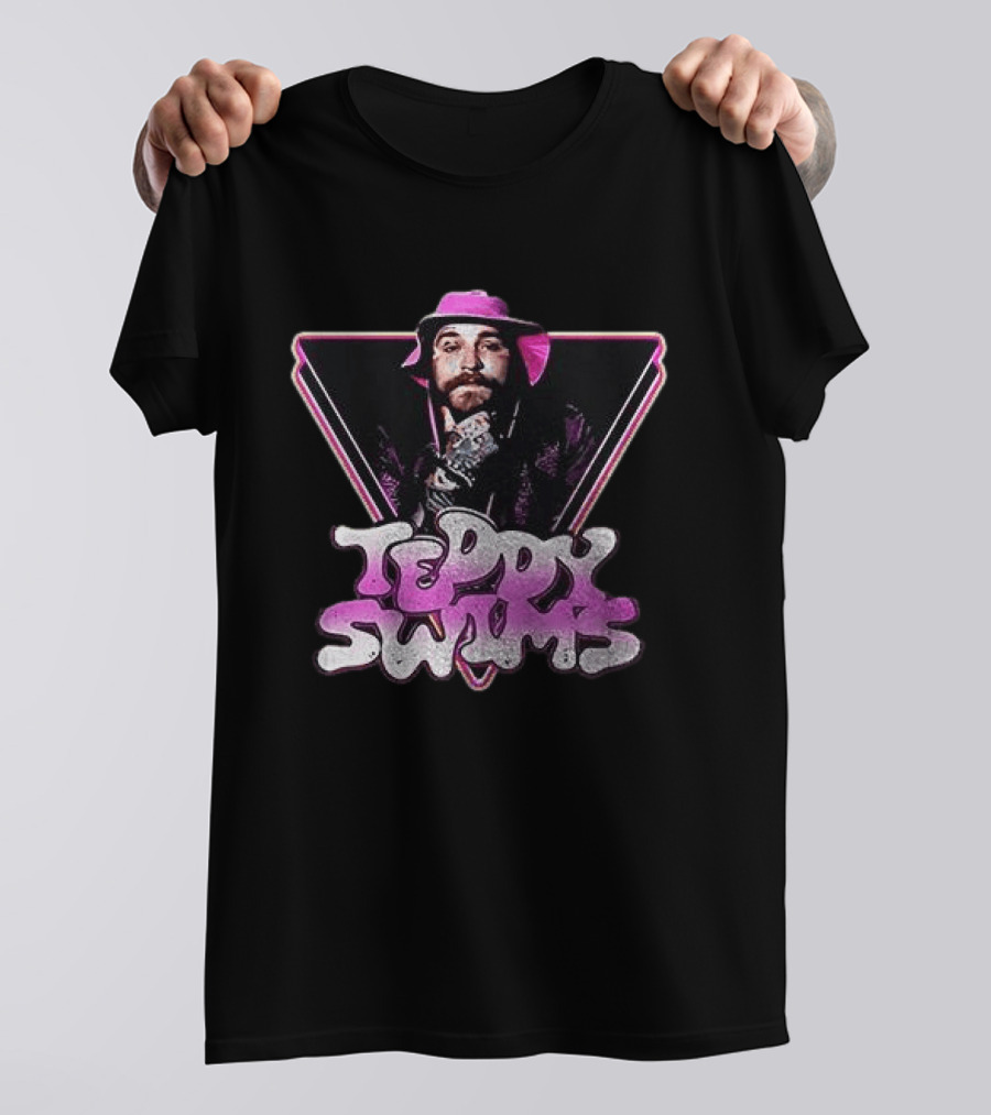 Teddy Swims Retro Triangle Graphic With Pink And Purple Accents T-Shirt