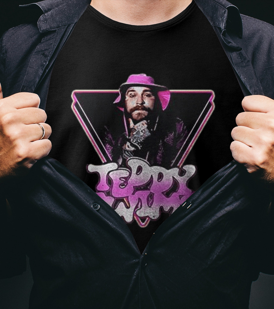 Teddy Swims Retro Triangle Graphic With Pink And Purple Accents T-Shirt
