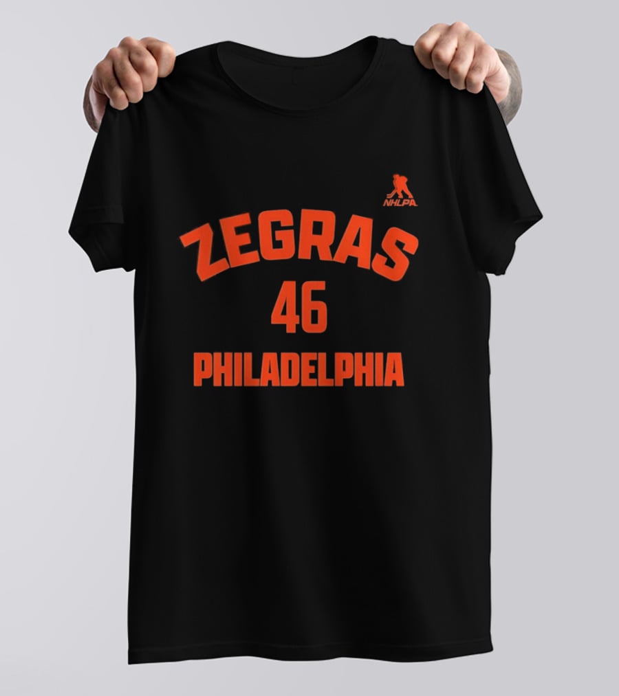 Zegras 46 Philadelphia Hockey NHL Player T-Shirt