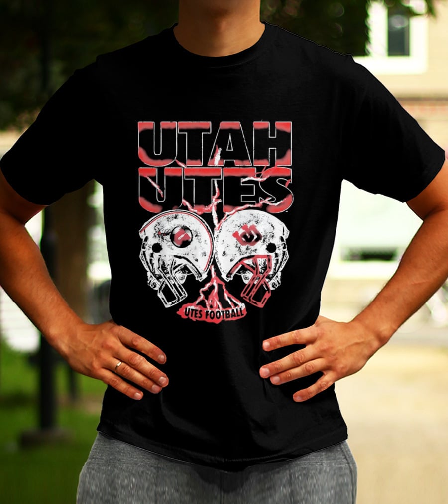 Utah Utes Football Helmets Fan Gear T-Shirt
