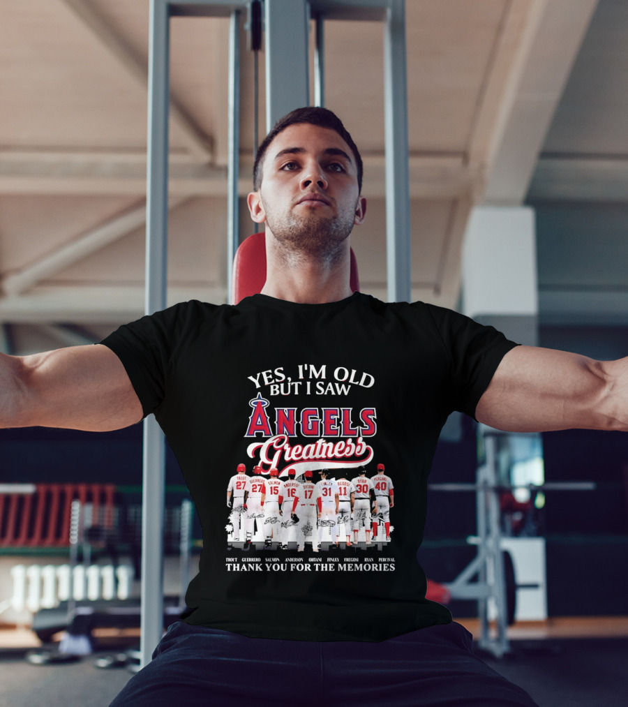 Yes I'm Old But I Saw Angels Greatness Trout Ohtani Anderson Thank You For The Memories T-Shirt