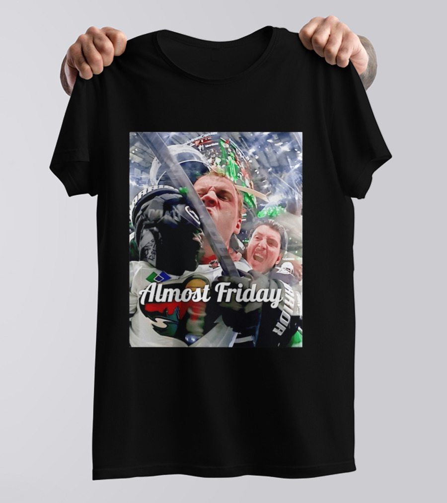 Almost Friday Hockey Hit Minnesota Wild Fan Celebration T-Shirt