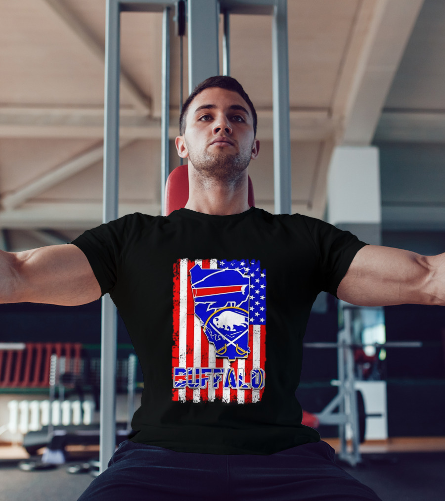 Buffalo Bills Sabres American Flag T-Shirt