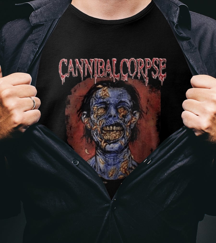 Cannibal Corpse Skull Full Of Maggots Zombie T-Shirt