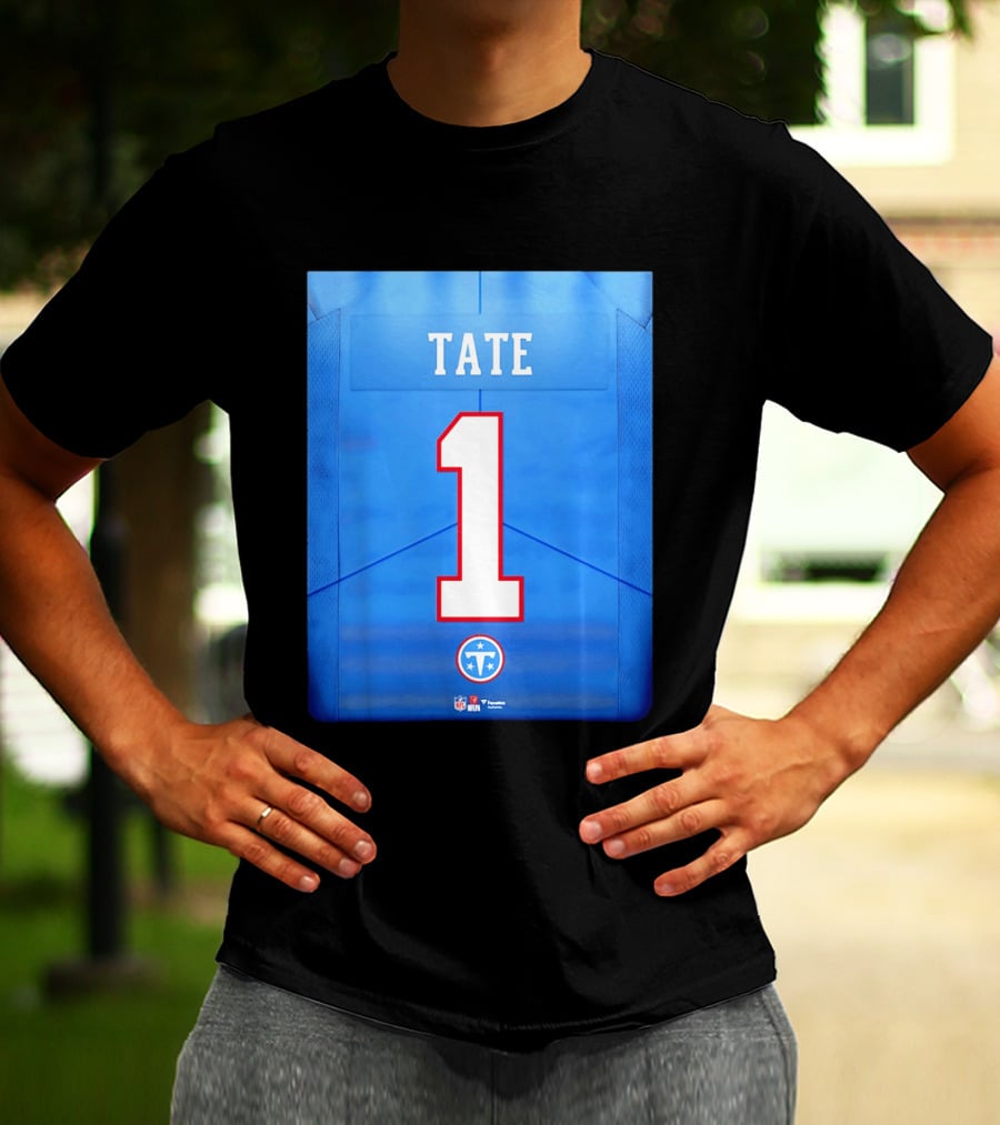 Carnell Tate 1 Jersey Tennessee Titans NFL 2026 Draft T-Shirt