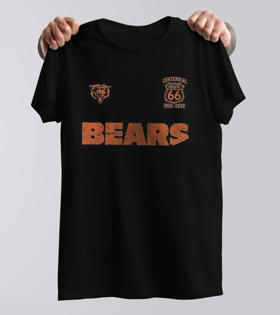 Chicago Bears Route 66 Centennial 100th Anniversary T-Shirt
