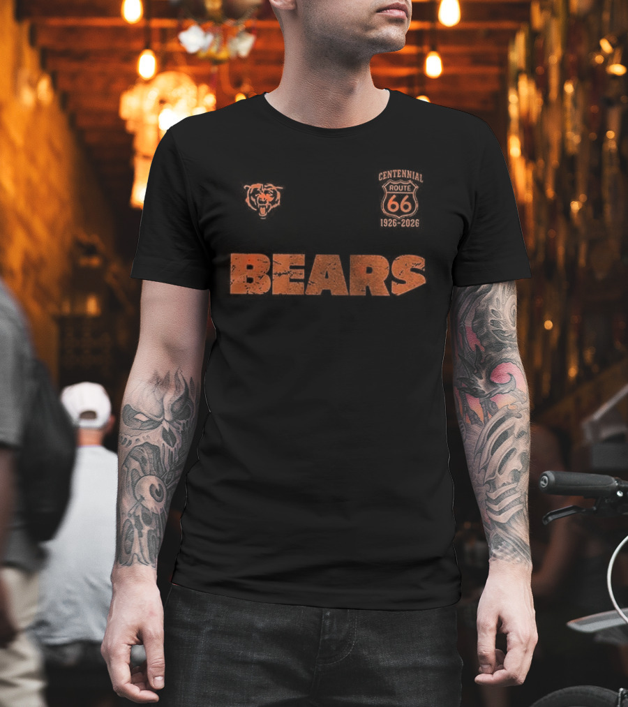Chicago Bears Route 66 Centennial 100th Anniversary T-Shirt