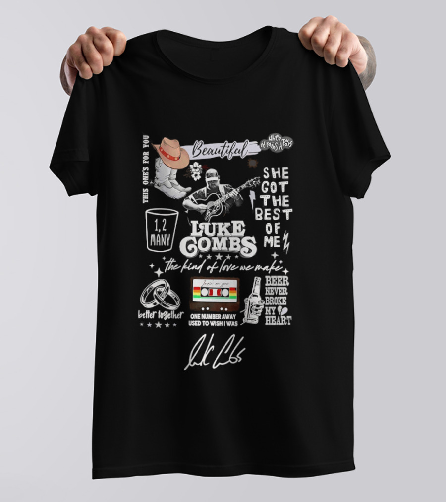 Ohio State Buckeyes Luke Combs The Kind Of Love We Make Signature Here's To The Heart T-Shirt