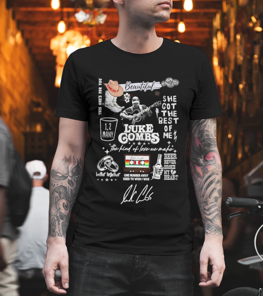 Ohio State Buckeyes Luke Combs The Kind Of Love We Make Signature Here's To The Heart T-Shirt