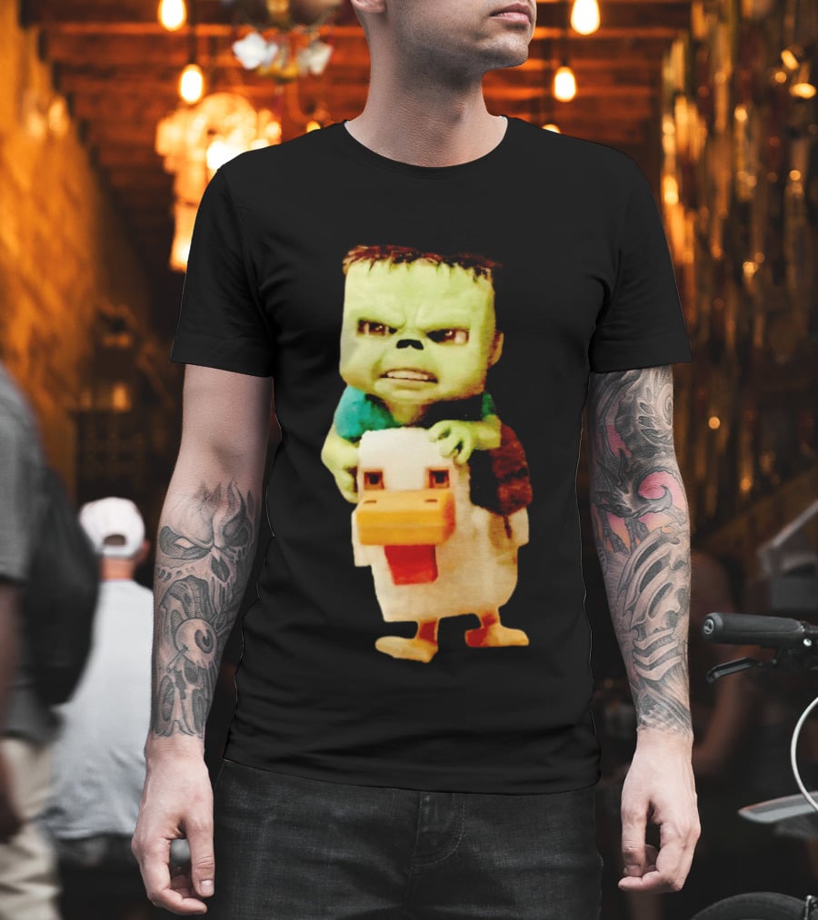 Minecraft Chicken Jockey Frankenstein Mashup T-Shirt