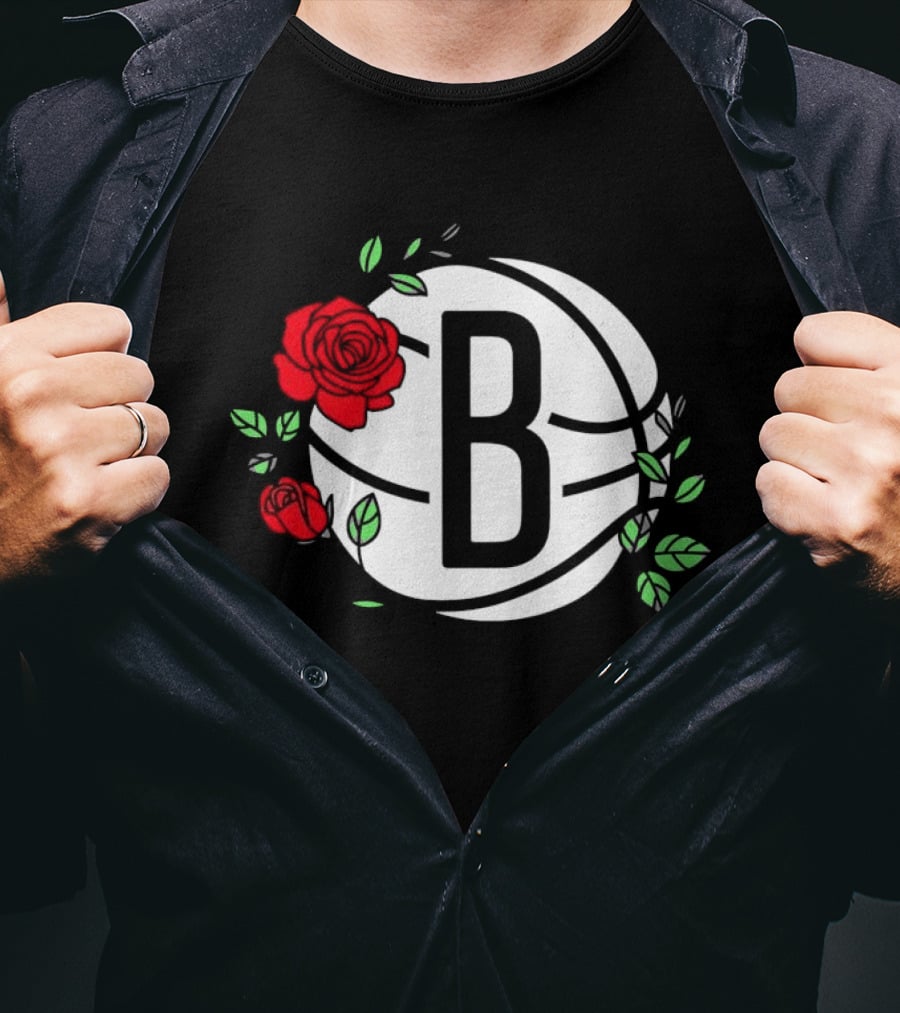 Brooklyn Nets B Roses Sant Jordi's Day Coach Fernández T-Shirt