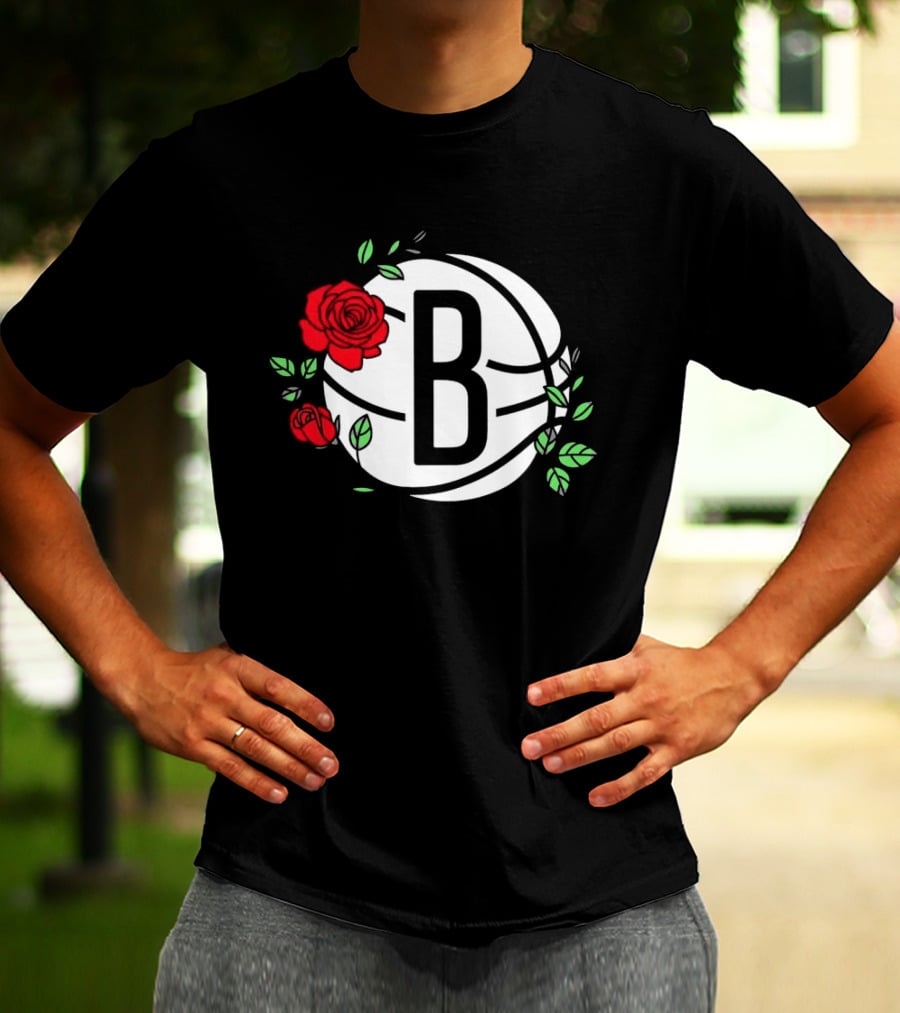 Brooklyn Nets B Roses Sant Jordi's Day Coach Fernández T-Shirt