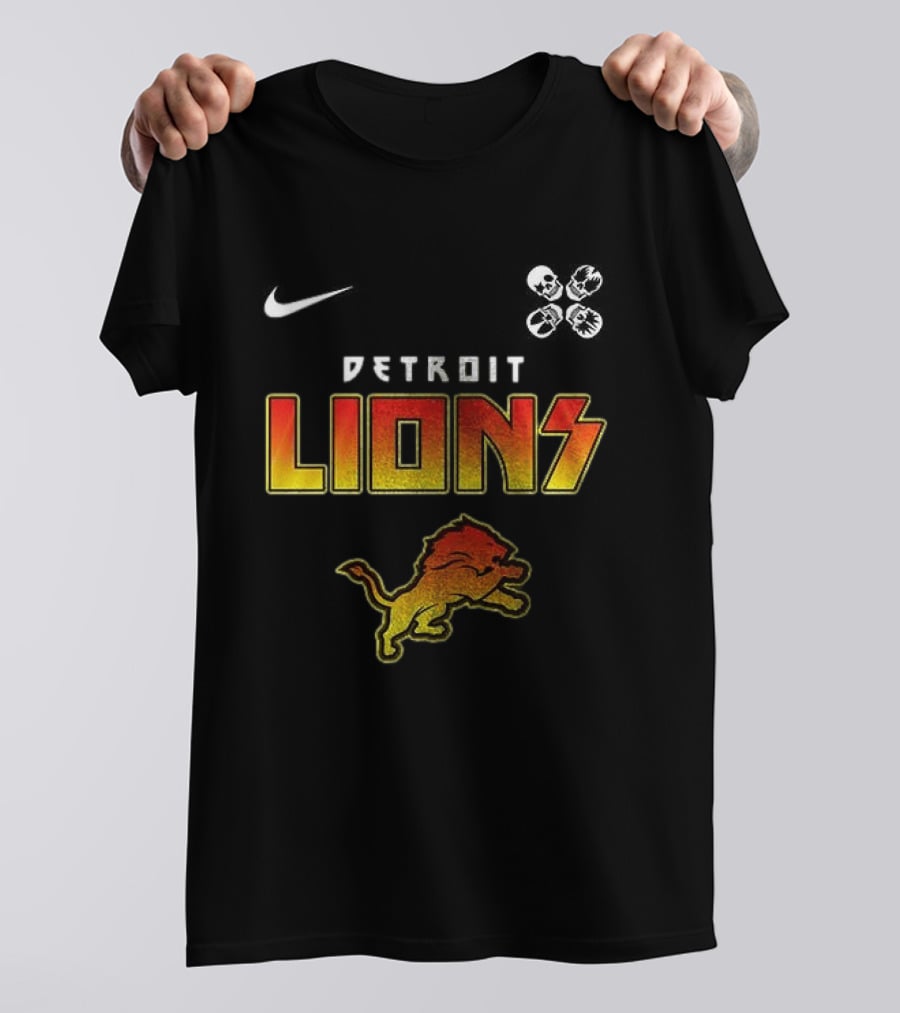 Detroit Lions Rock And Roll All Nite Abbey Road Nike T-Shirt