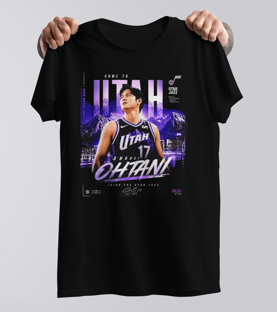 Welcome To Utah Jazz Shohei Ohtani Take Note Bound Together T-Shirt