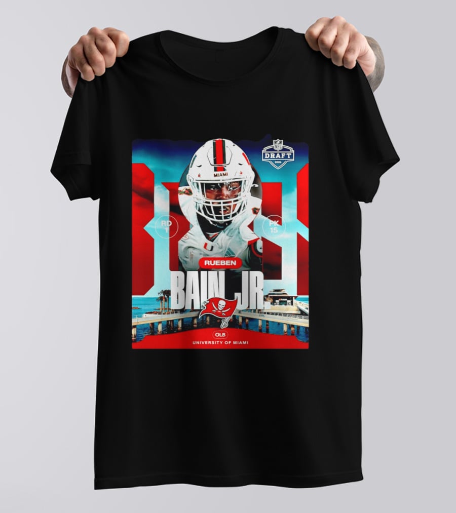 Rueben Bain Jr Tampa Bay Buccaneers NFL Draft 2026 University Of Miami T-Shirt