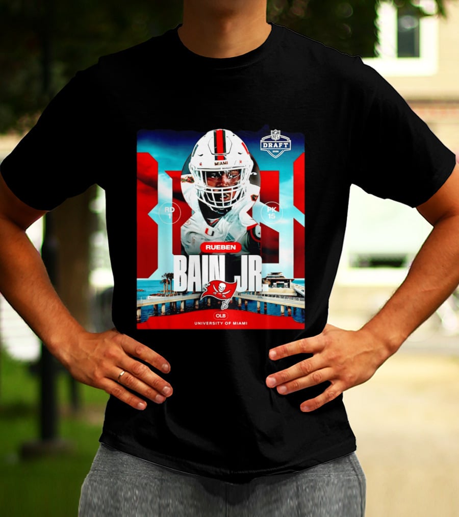 Rueben Bain Jr Tampa Bay Buccaneers NFL Draft 2026 University Of Miami T-Shirt